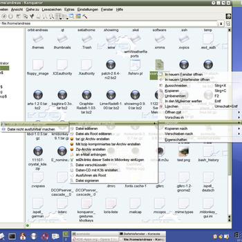 Actionmenu "make file executable"