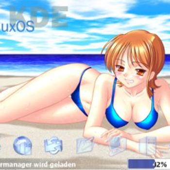 Anime Beach Girl for KDE 3.2