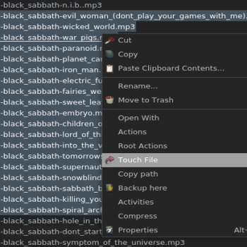 KDE 5 Service Menu Touch File
