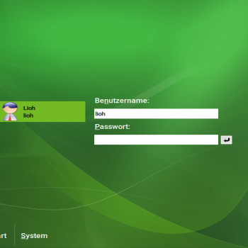 Good old SUSE KDM - Green