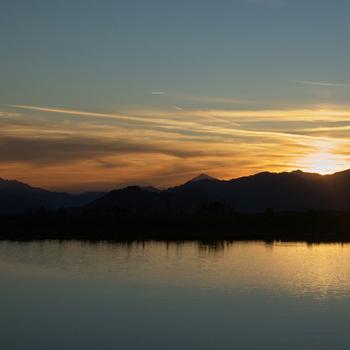evening on the mountains
