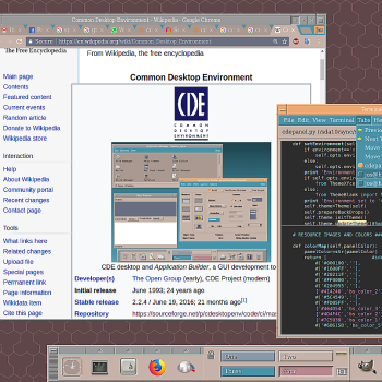 Xfce / CDE theme desktop screenshot
