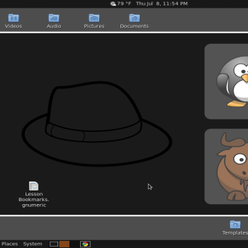 gnu tux fedora