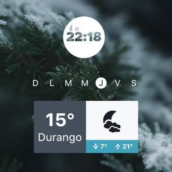 bicolor widget weather