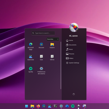 Start Next Menu