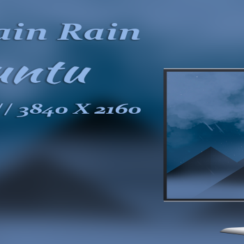 Mountain Rain Ubuntu Desktop Wallpaper