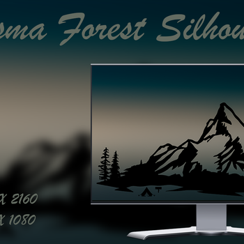 Plasma Silhouette Forest 4K HD