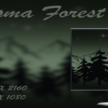 Plasma Silhouette Forest 4K HD