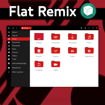 Flat Remix Red [GTK/Elementary/Budgie]