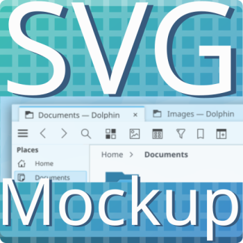 [SVG Mockup] Dolphin / Markdown preview / Tabs titlebar /...
