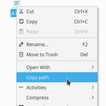 Copy path