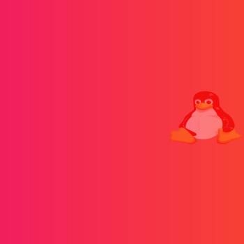Gradient penguin linux inspired wallpaper