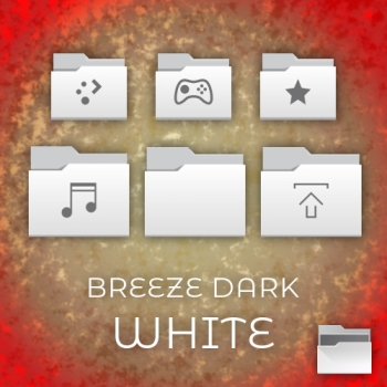Breeze icons with white folders [for light and dark themes]