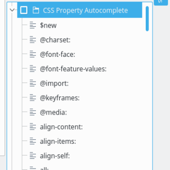 CSS Property Autocomplete