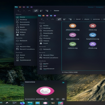 KDE-Story-Color Aurorae Theme