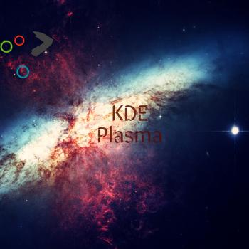 KDE Plasma Wallpaper With logo and text