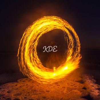 KDE Plasma fire Wallpaper