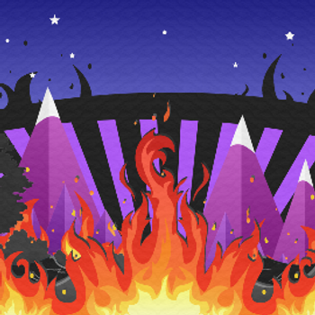 Dystopian Dark Night Bushfire
