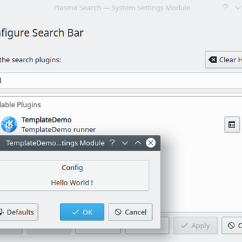 Krunner KCModule Template