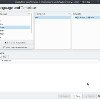 Template For KDevelop File Template