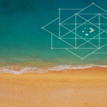 Beach Background Polygonal Shapes 4K Wallpaper