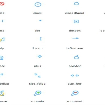 Oxygen blue neon cursors