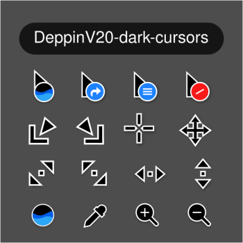 DeepinV20-dark-cursors
