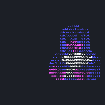 Crux neofetch ASCII wallpaper.