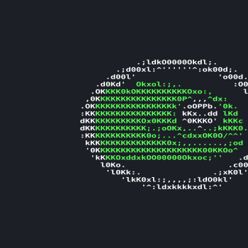 OpenSuse neofetch ASCII wallpaper.