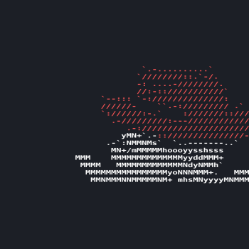 RedHat neofetch ASCII wallpaper.