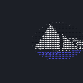 Solus neofetch ASCII wallpaper.