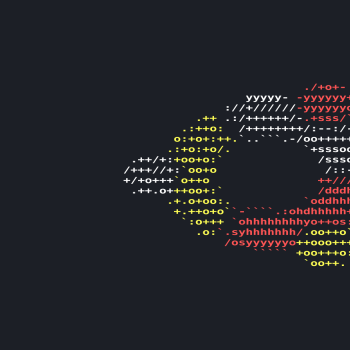 Ubuntu old neofetch ASCII wallpaper.