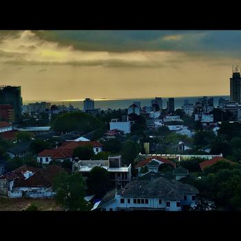 city in evening
