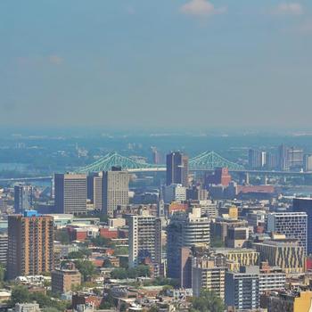beautiful city in bird view
