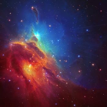 blue Colorful nebula red space Space Art stars TylerCreatesW