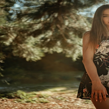 Sun Rays Model Hands In Hair Looking At Viewer hd