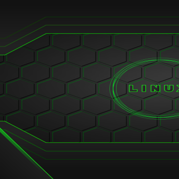 Green Linux hexagon