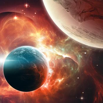 space nebula planet art