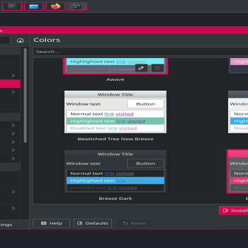 Breeze Dark Debian Red