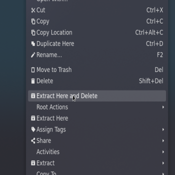 Extract Here and Delete