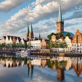 Lubeck River Trave Schleswig Holstein Germany