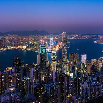 Night Victoria Harbour Pearl of the Orient