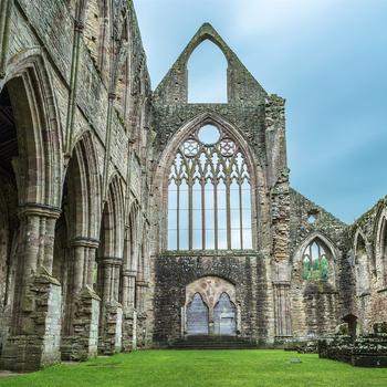 Tintern Abbey Building Wye River Wales UK