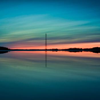 Sunset reflection Summer