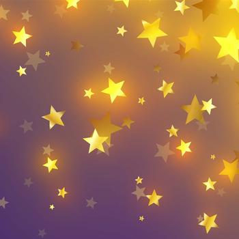 Golden stars purple background Design 4K HD