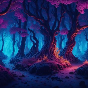 Fantasy forest wallpaper