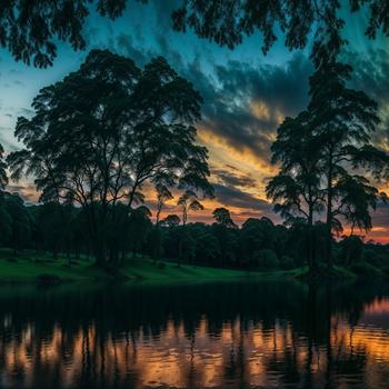Fantasy lake wallpaper