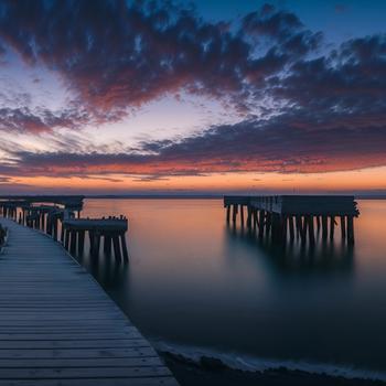 Beautiful evening sea wallpaper
