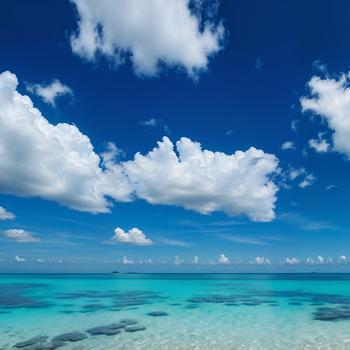 Beautiful blue sea wallpaper