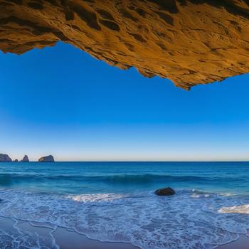 Sea cave wallpaper